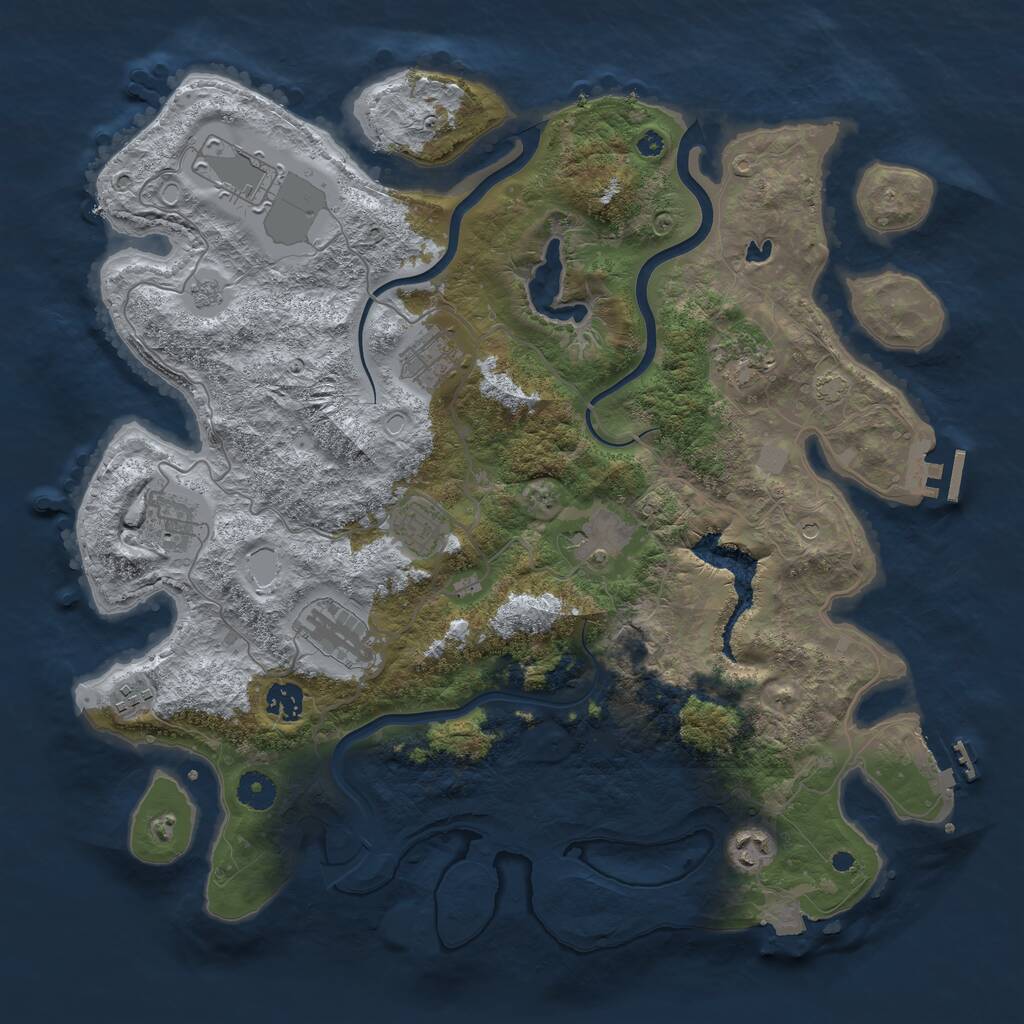 Rust Map: Procedural Map, Size: 4000, Seed: 20260904, 16 Monuments