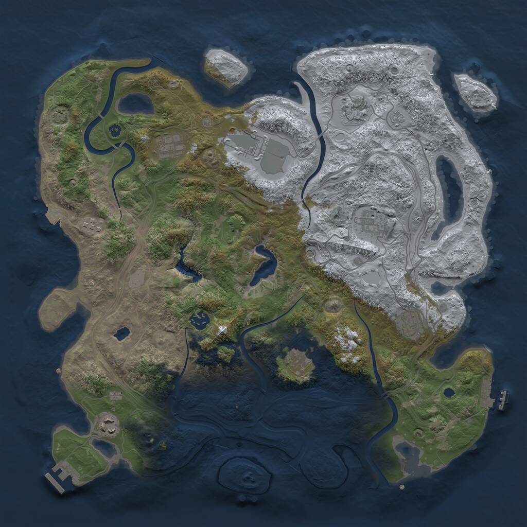 Rust Map: Procedural Map, Size: 4250, Seed: 220873, 15 Monuments