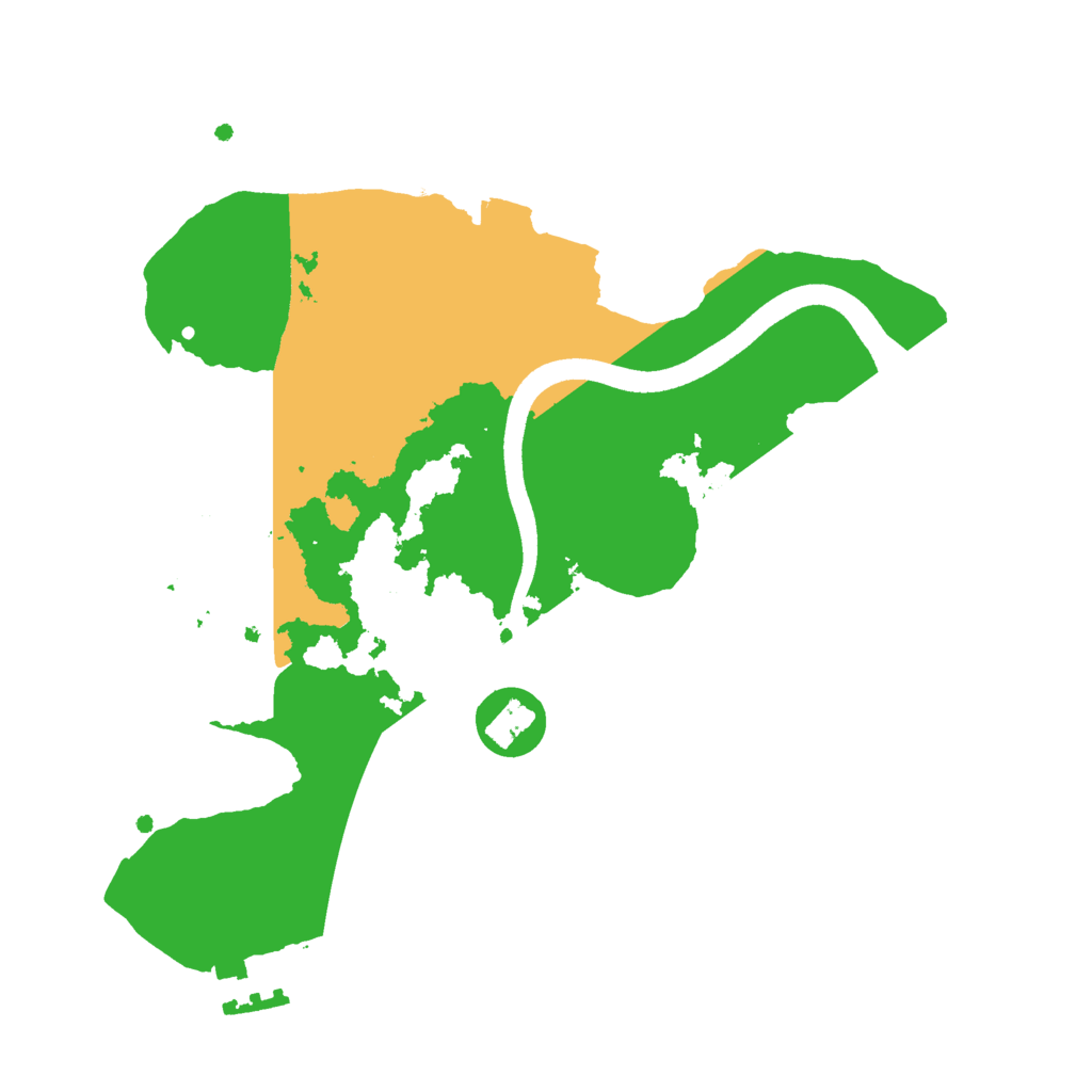 Biome Rust Map: Procedural Map, Size: 2500, Seed: 1013879268