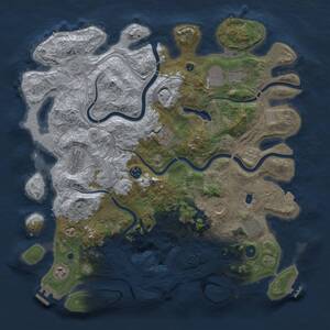 Thumbnail Rust Map: Procedural Map, Size: 4250, Seed: 13998, 14 Monuments