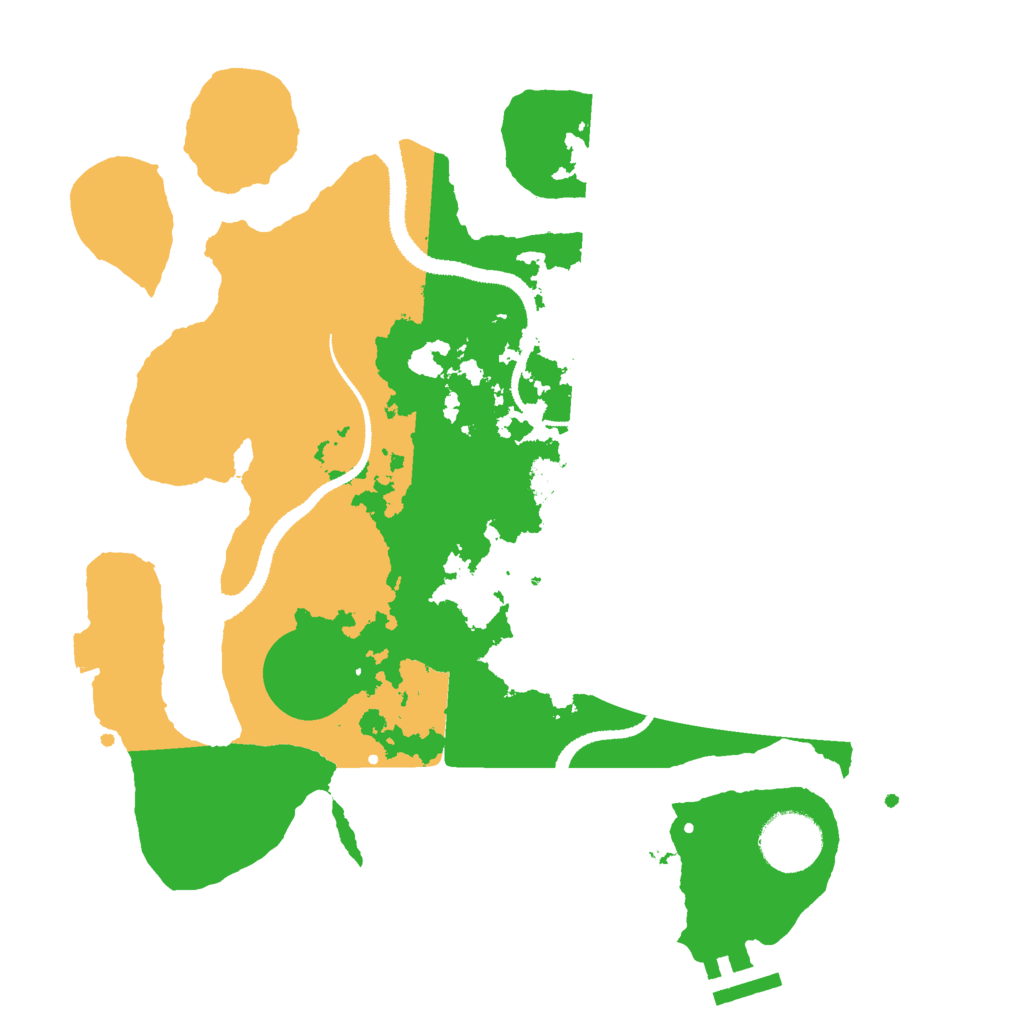 Biome Rust Map: Procedural Map, Size: 3000, Seed: 2036957824