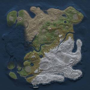 Thumbnail Rust Map: Procedural Map, Size: 3800, Seed: 811982934, 15 Monuments