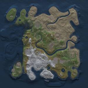 Thumbnail Rust Map: Procedural Map, Size: 3500, Seed: 798468631, 15 Monuments
