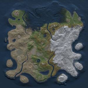 Thumbnail Rust Map: Procedural Map, Size: 3750, Seed: 644912701, 18 Monuments