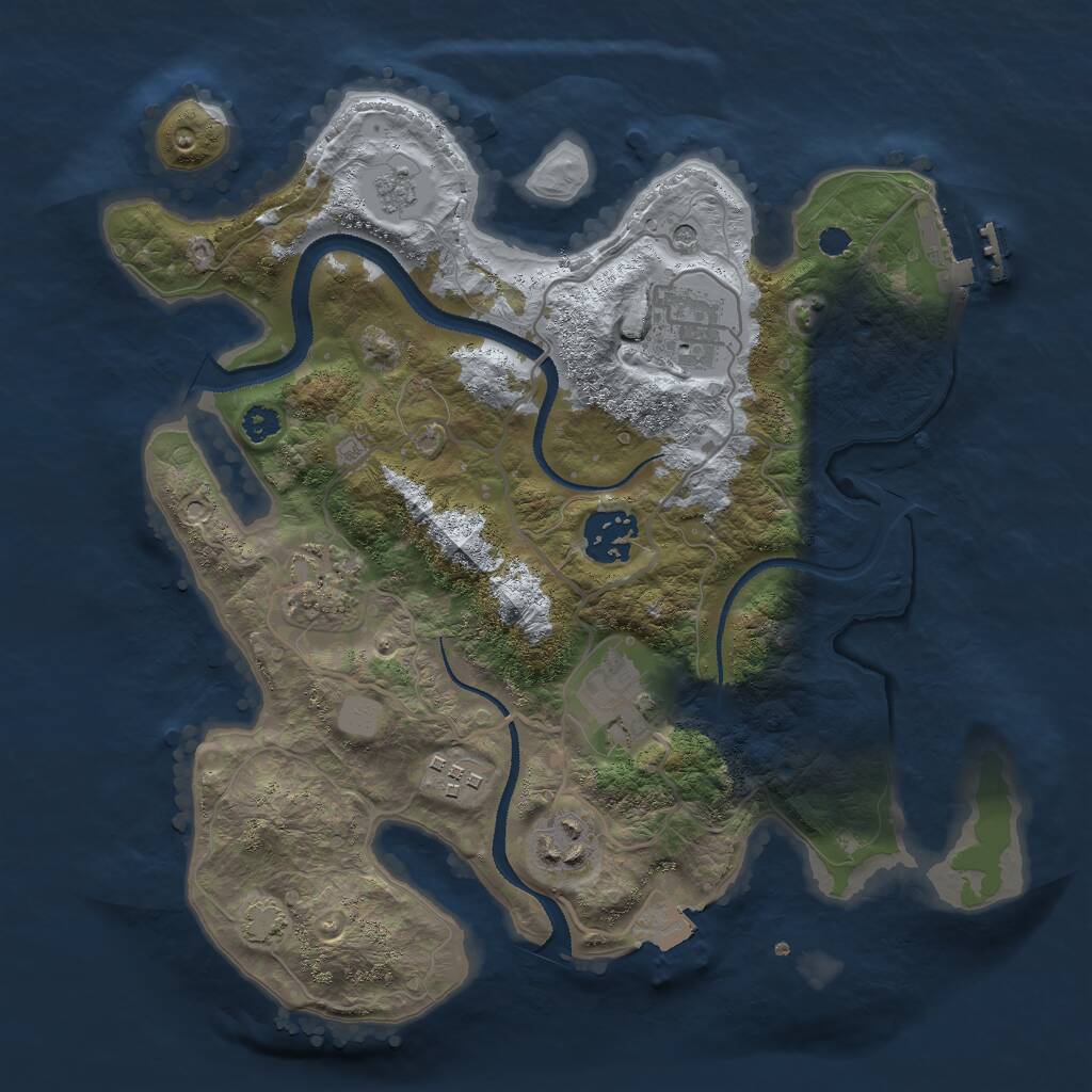 Rust Map: Procedural Map, Size: 3000, Seed: 11700, 11 Monuments