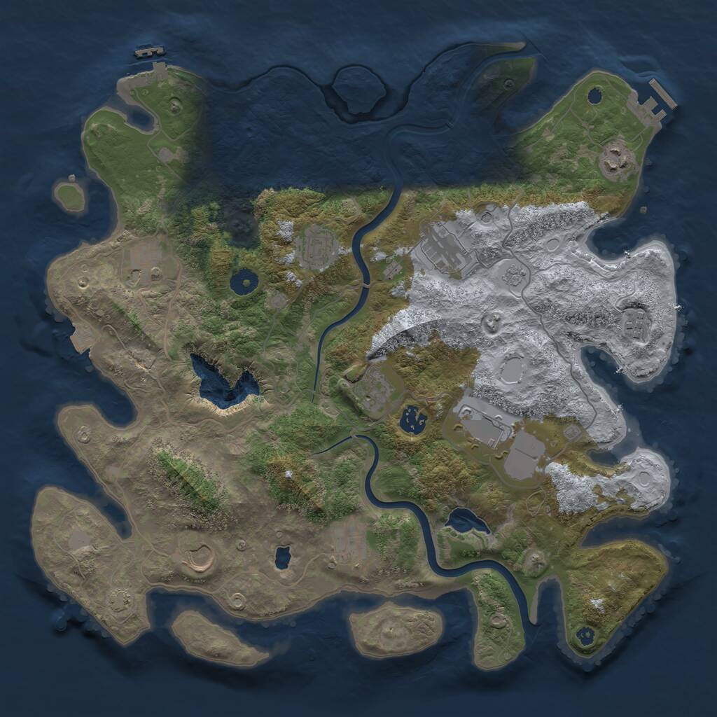 Rust Map: Procedural Map, Size: 4000, Seed: 1505750439, 16 Monuments