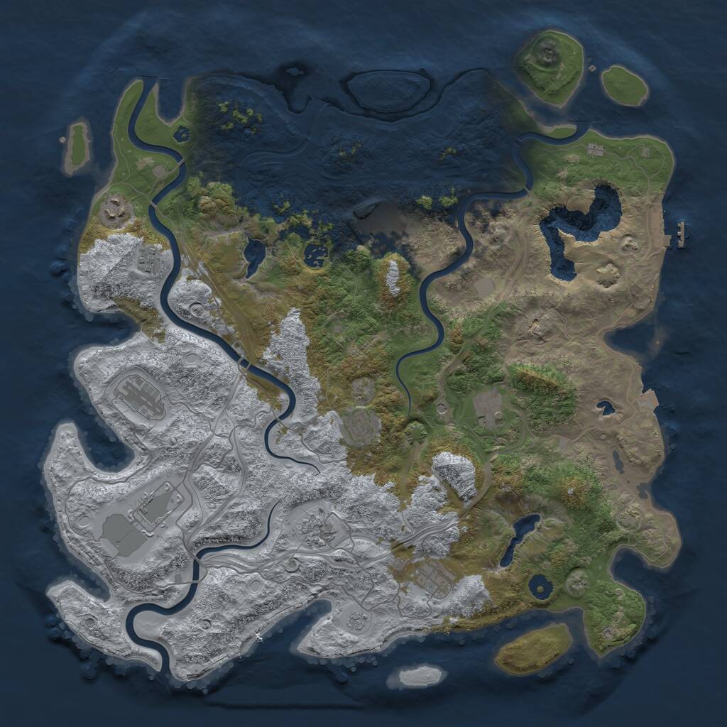 Rust Map: Procedural Map, Size: 4500, Seed: 2092026, 15 Monuments