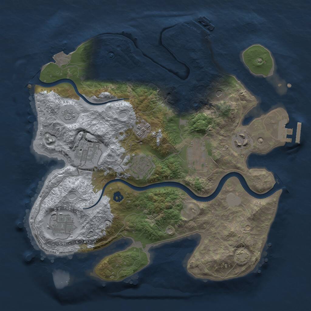 Rust Map: Procedural Map, Size: 3000, Seed: 1448673568, 12 Monuments