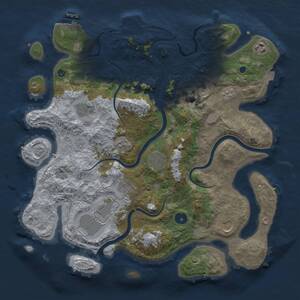Thumbnail Rust Map: Procedural Map, Size: 3750, Seed: 1506533217, 16 Monuments