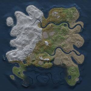 Thumbnail Rust Map: Procedural Map, Size: 3500, Seed: 347163869, 14 Monuments