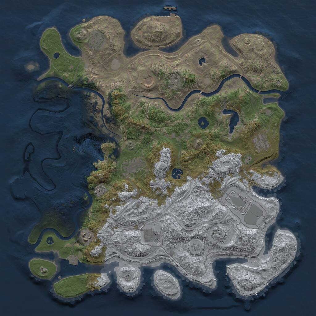 Rust Map: Procedural Map, Size: 4250, Seed: 1615982733, 16 Monuments