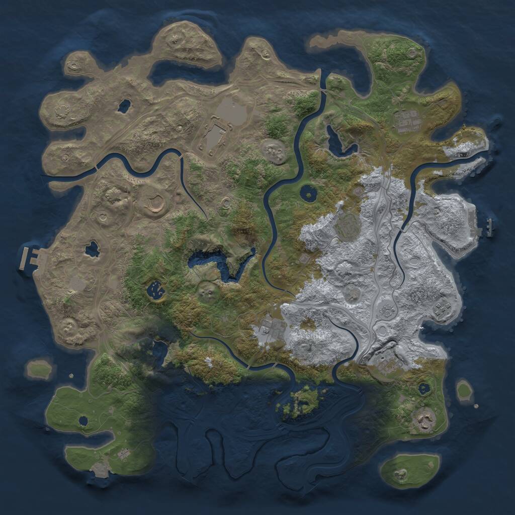 Rust Map: Procedural Map, Size: 4500, Seed: 322592, 15 Monuments