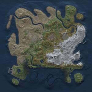 Thumbnail Rust Map: Procedural Map, Size: 3750, Seed: 1808182211, 15 Monuments