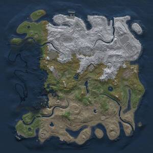 Thumbnail Rust Map: Procedural Map, Size: 4500, Seed: 801334562, 18 Monuments