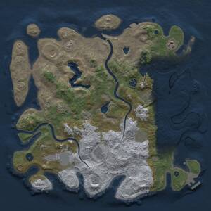Thumbnail Rust Map: Procedural Map, Size: 4000, Seed: 950938713, 15 Monuments