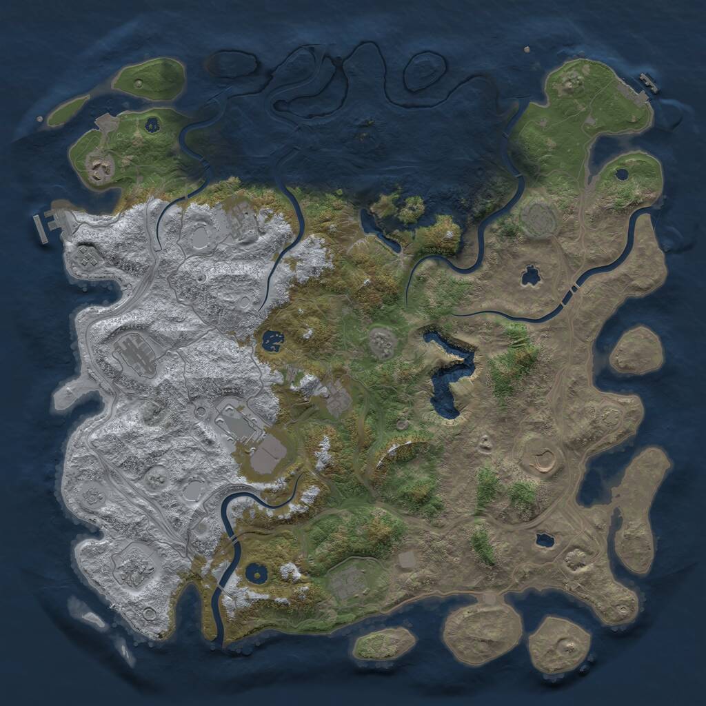 Rust Map: Procedural Map, Size: 4800, Seed: 1537449931, 17 Monuments