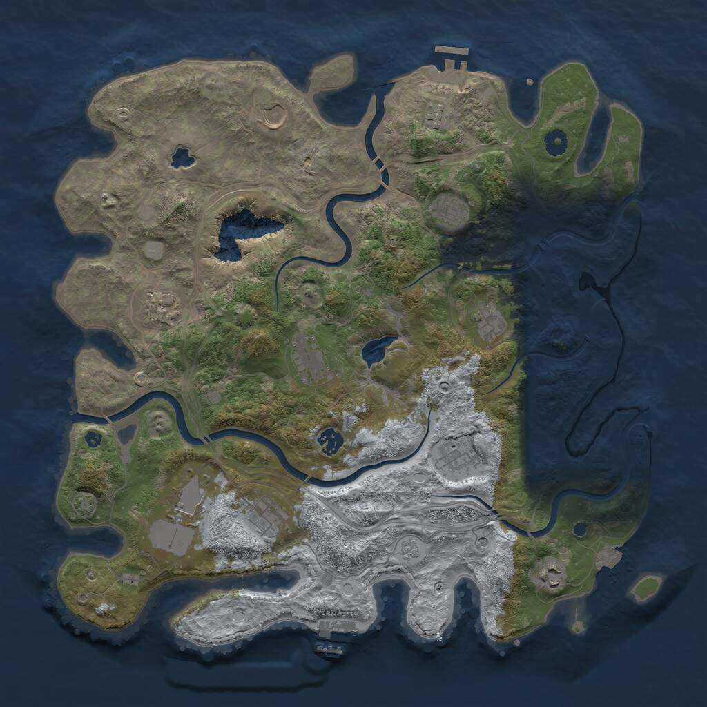 Rust Map: Procedural Map, Size: 4250, Seed: 2023377307, 17 Monuments