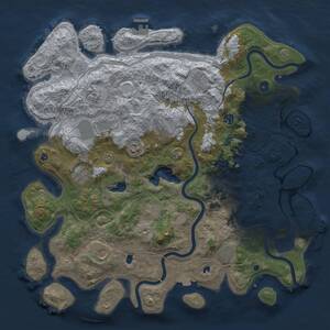 Thumbnail Rust Map: Procedural Map, Size: 4500, Seed: 1709190991, 19 Monuments