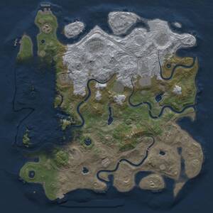 Thumbnail Rust Map: Procedural Map, Size: 4500, Seed: 1819581315, 17 Monuments