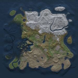 Thumbnail Rust Map: Procedural Map, Size: 4000, Seed: 1512858416, 15 Monuments