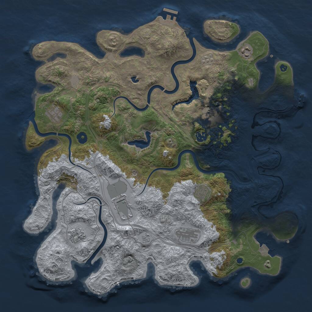 Rust Map: Procedural Map, Size: 4250, Seed: 89414876, 15 Monuments