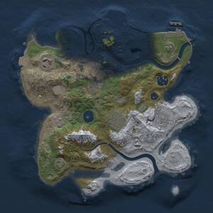 Thumbnail Rust Map: Procedural Map, Size: 2800, Seed: 1054392799, 12 Monuments