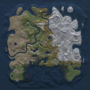 Thumbnail Rust Map: Procedural Map, Size: 4000, Seed: 1163496358, 16 Monuments