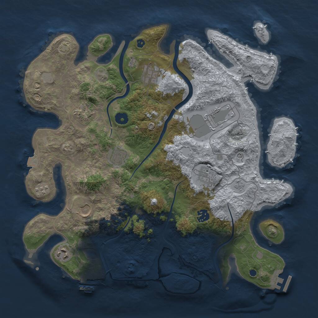 Rust Map: Procedural Map, Size: 3750, Seed: 927796, 15 Monuments