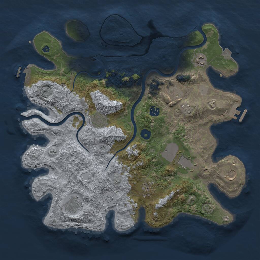 Rust Map: Procedural Map, Size: 3750, Seed: 367402, 15 Monuments