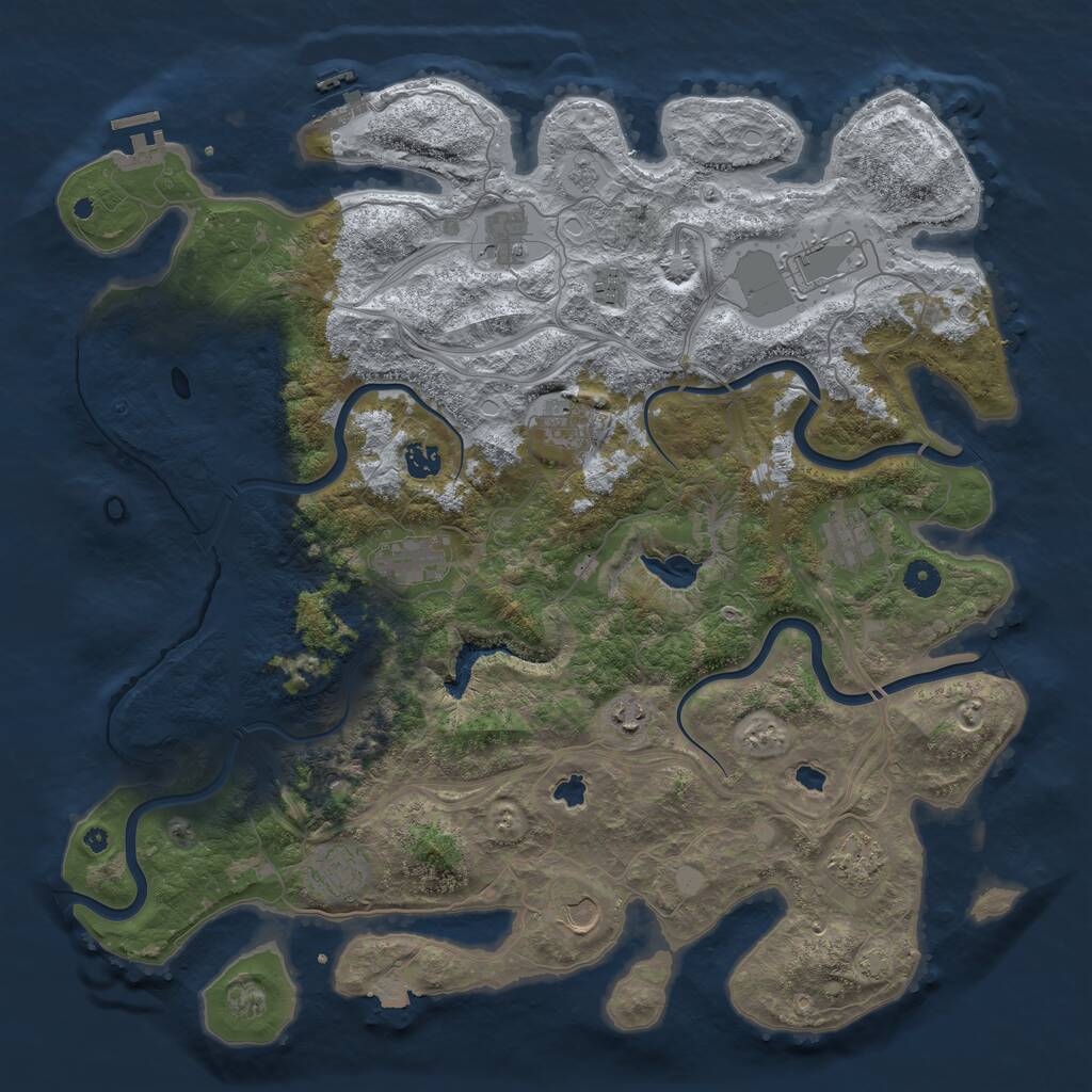 Rust Map: Procedural Map, Size: 4500, Seed: 20260901, 17 Monuments