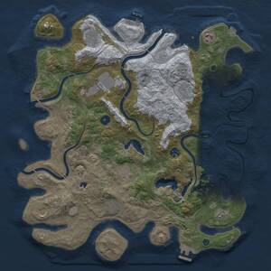 Thumbnail Rust Map: Procedural Map, Size: 4250, Seed: 490783736, 16 Monuments