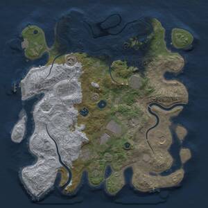 Thumbnail Rust Map: Procedural Map, Size: 3750, Seed: 442255082, 16 Monuments