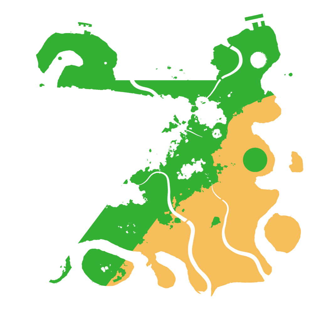 Biome Rust Map: Procedural Map, Size: 3500, Seed: 2441587