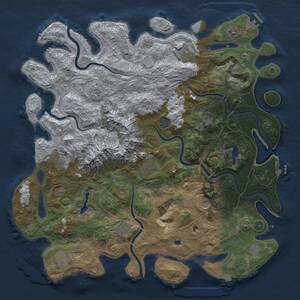 Thumbnail Rust Map: Procedural Map, Size: 5000, Seed: 1049658307, 19 Monuments