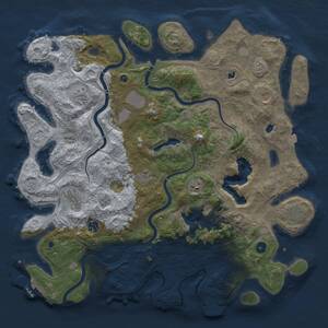 Thumbnail Rust Map: Procedural Map, Size: 4500, Seed: 2113512089, 15 Monuments