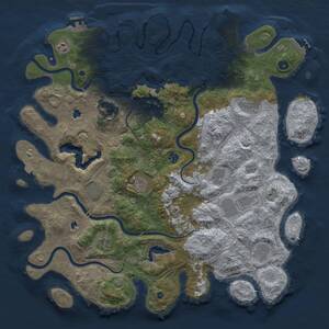 Thumbnail Rust Map: Procedural Map, Size: 4800, Seed: 81550058, 19 Monuments
