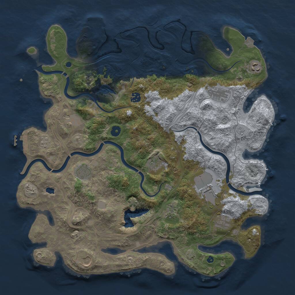 Rust Map: Procedural Map, Size: 4300, Seed: 1012564815, 17 Monuments