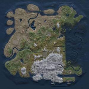 Thumbnail Rust Map: Procedural Map, Size: 4500, Seed: 345162293, 15 Monuments