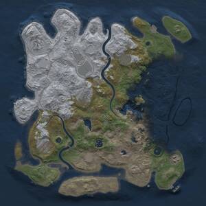 Thumbnail Rust Map: Procedural Map, Size: 4000, Seed: 2469957, 14 Monuments