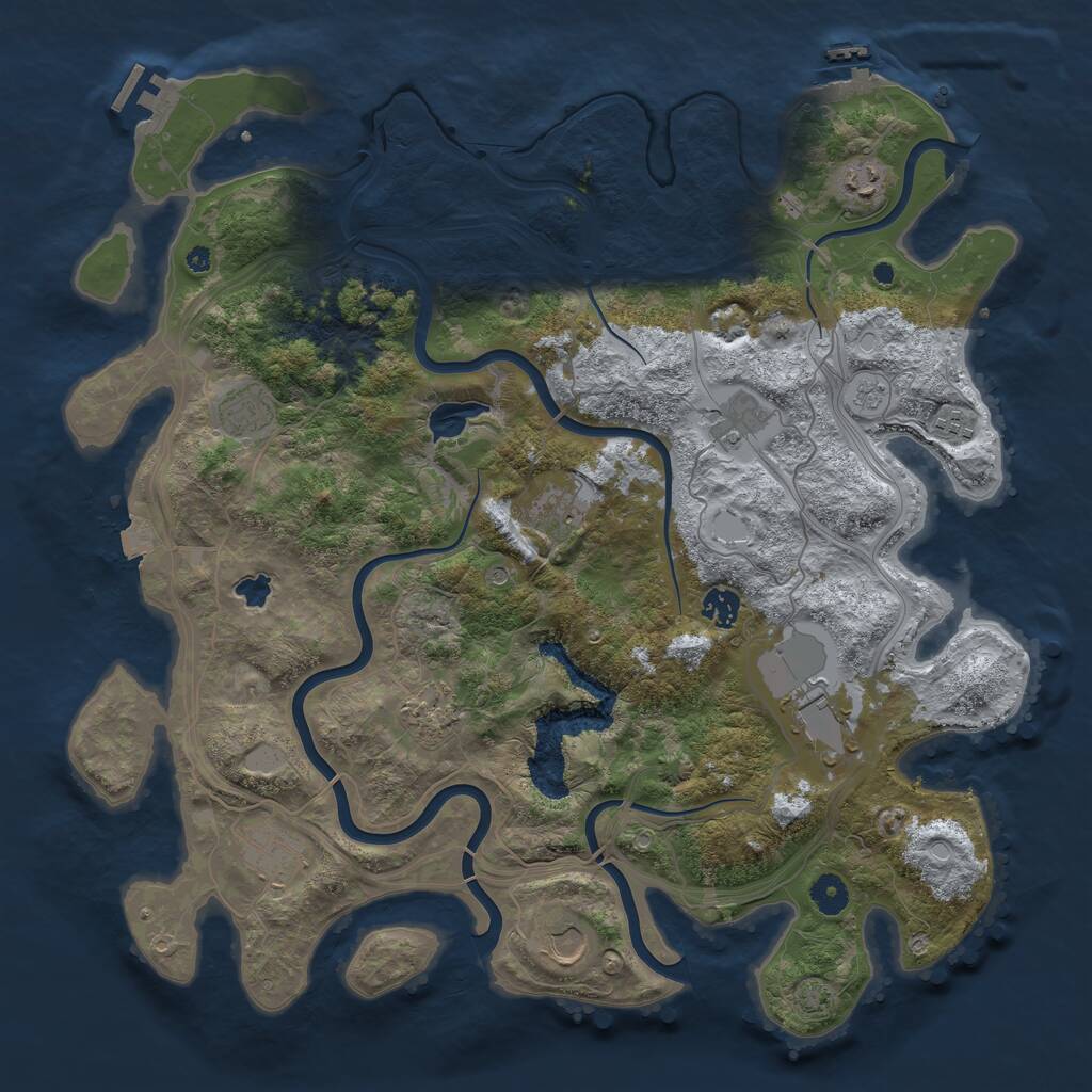 Rust Map: Procedural Map, Size: 4250, Seed: 9475633, 16 Monuments