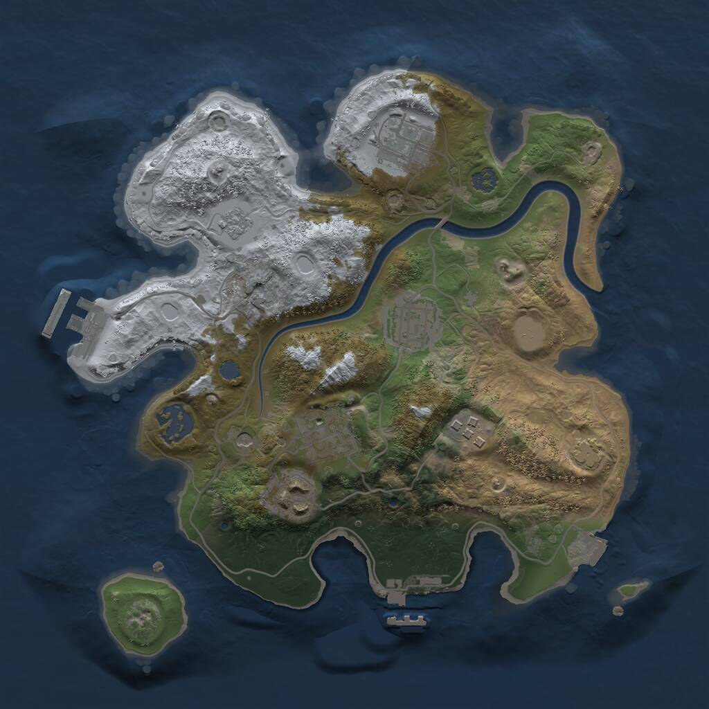Rust Map: Procedural Map, Size: 2800, Seed: 1484846634, 14 Monuments