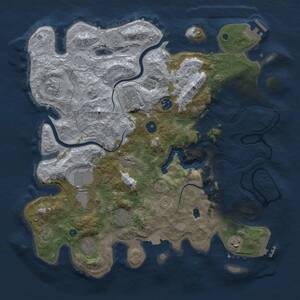 Thumbnail Rust Map: Procedural Map, Size: 4000, Seed: 1111956987, 14 Monuments