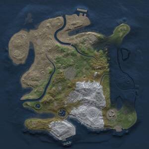 Thumbnail Rust Map: Procedural Map, Size: 3000, Seed: 284031866, 11 Monuments