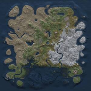 Thumbnail Rust Map: Procedural Map, Size: 4800, Seed: 2056159002, 17 Monuments