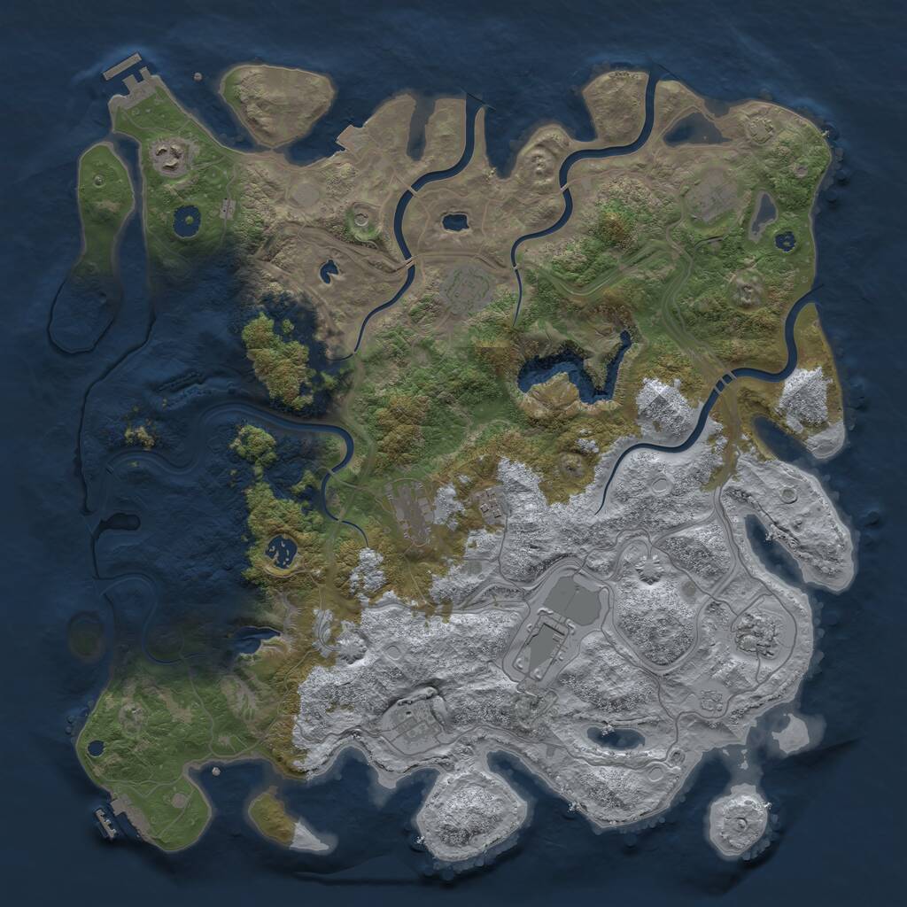 Rust Map: Procedural Map, Size: 4500, Seed: 9191, 15 Monuments