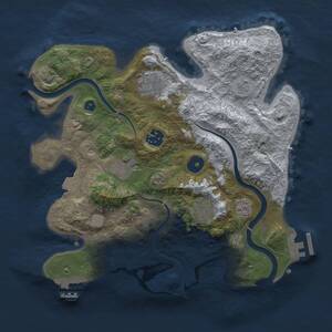 Thumbnail Rust Map: Procedural Map, Size: 3000, Seed: 856878337, 11 Monuments