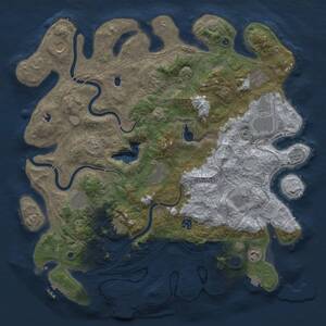 Thumbnail Rust Map: Procedural Map, Size: 4500, Seed: 1798369536, 17 Monuments