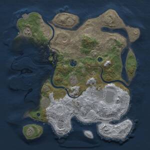 Thumbnail Rust Map: Procedural Map, Size: 3500, Seed: 2125253925, 13 Monuments
