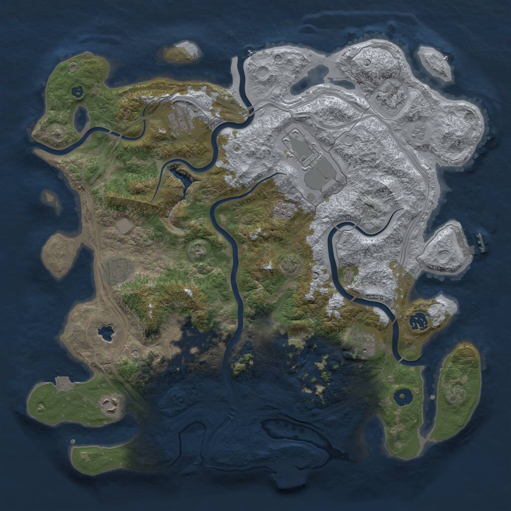 Rust Map: Procedural Map, Size: 4250, Seed: 1571471550, 15 Monuments
