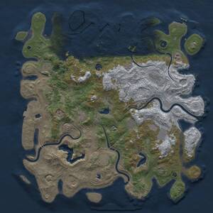 Thumbnail Rust Map: Procedural Map, Size: 4800, Seed: 442579756, 19 Monuments